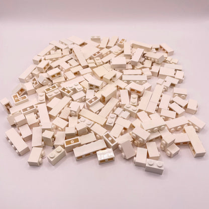 LEGO Bricks, White, Short, Approx. 170g