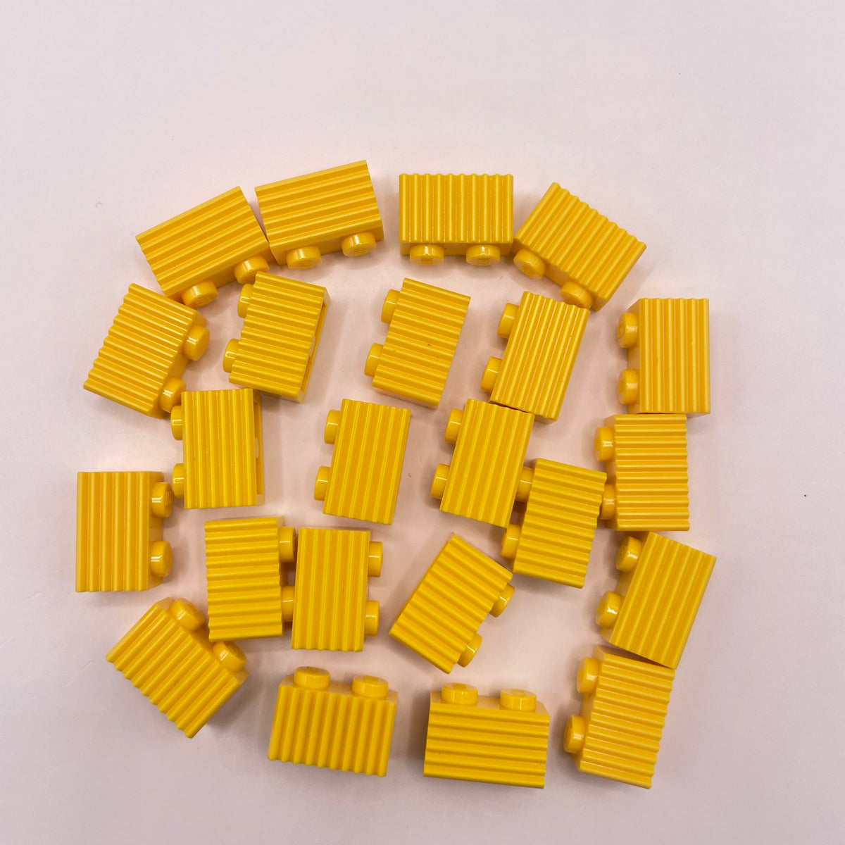 LEGO Bricks, Textured, Yellow, 20 Pieces