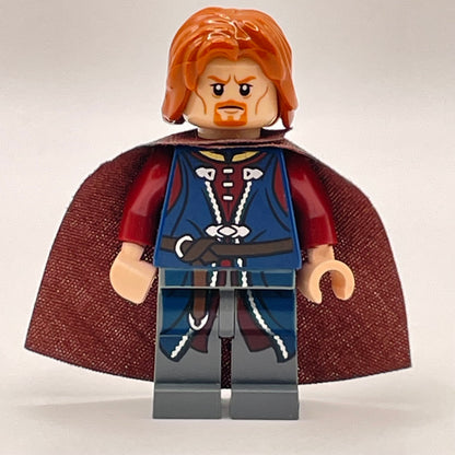 LEGO Boromir, Dark Bluish Grey Legs, Lord of the Rings, Minifigures (lor014) cape slightly faded