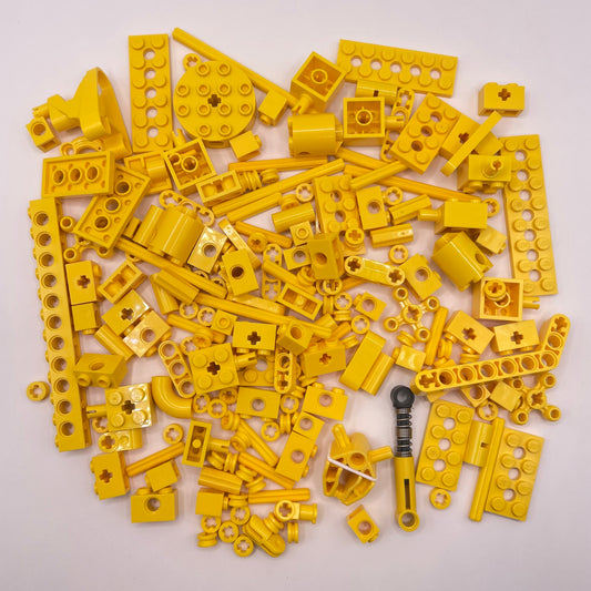 LEGO Technic Pieces, Yellow, Approx. 110g