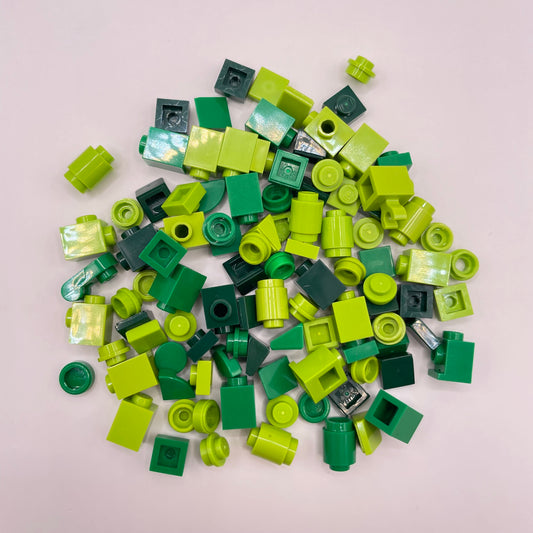 LEGO Mixed Green, Greebling, 100 Pieces