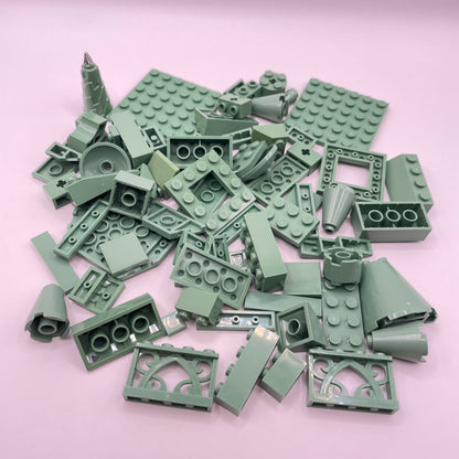 LEGO Sand Green, Mixed Pieces, Approx. 85g