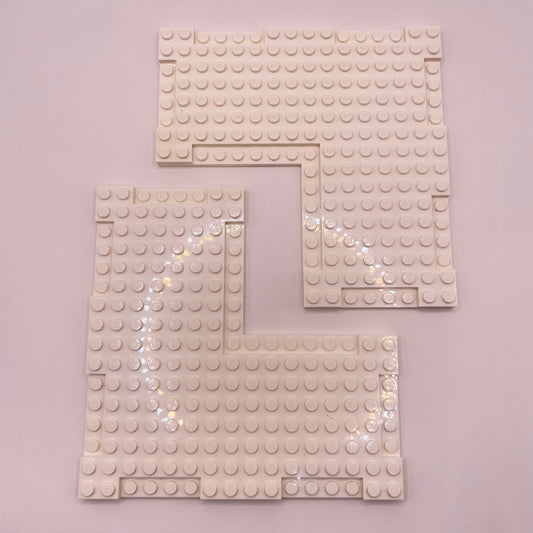 LEGO 16x16 Modified Plates, White, 2 Pieces,