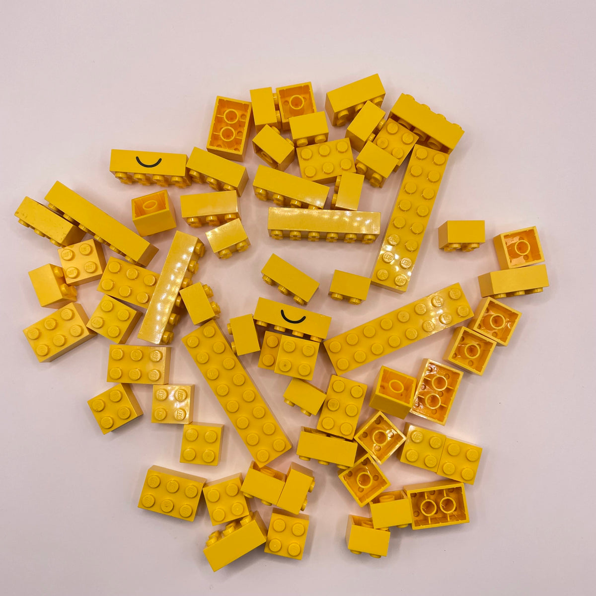 LEGO Bricks, 2x, Yellow, Approx. 110g