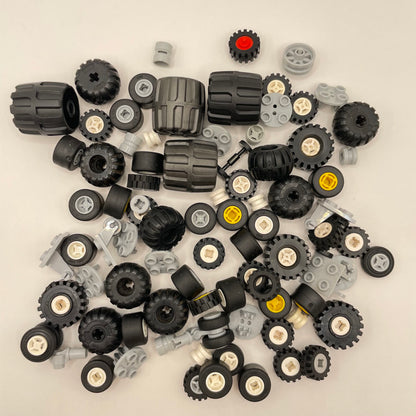 LEGO Small Mixed Wheels, Mixed Colours, Vehicle, Approx. 110g