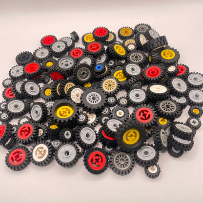 LEGO  Vintage Wheels, Mixed Colours, Approx. 250g