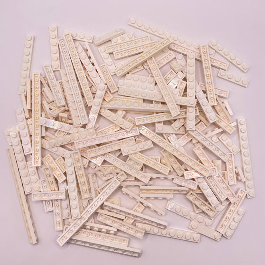 LEGO Plates 1x, Mixed, White, Approx. 140g