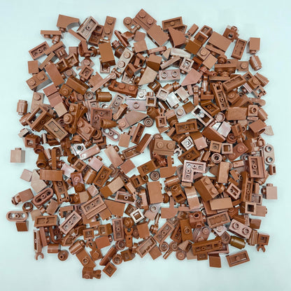 LEGO Greebling, Reddish Brown, Approx. 110g