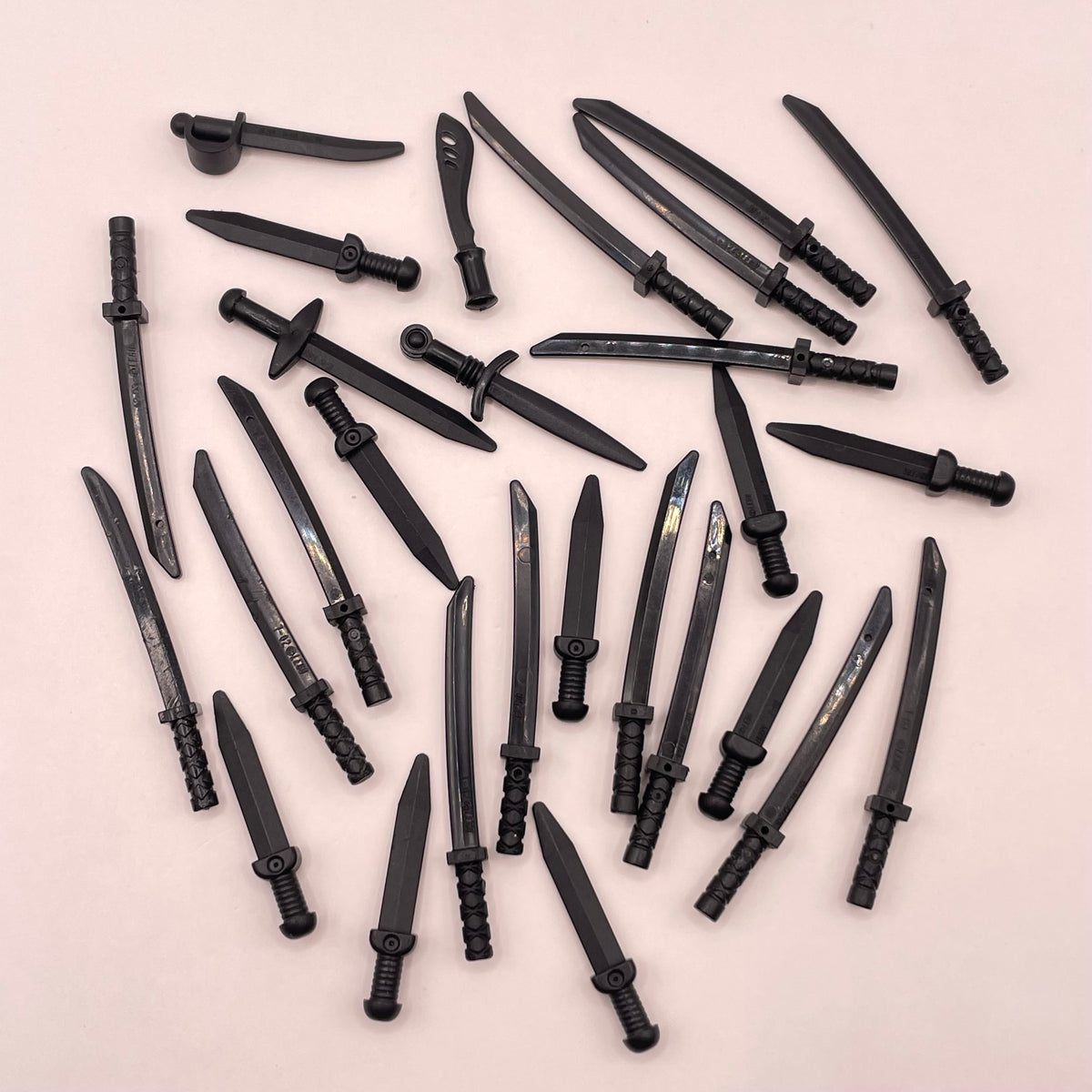 LEGO Black, Swords, Castle, Minifigure, 25 Pieces