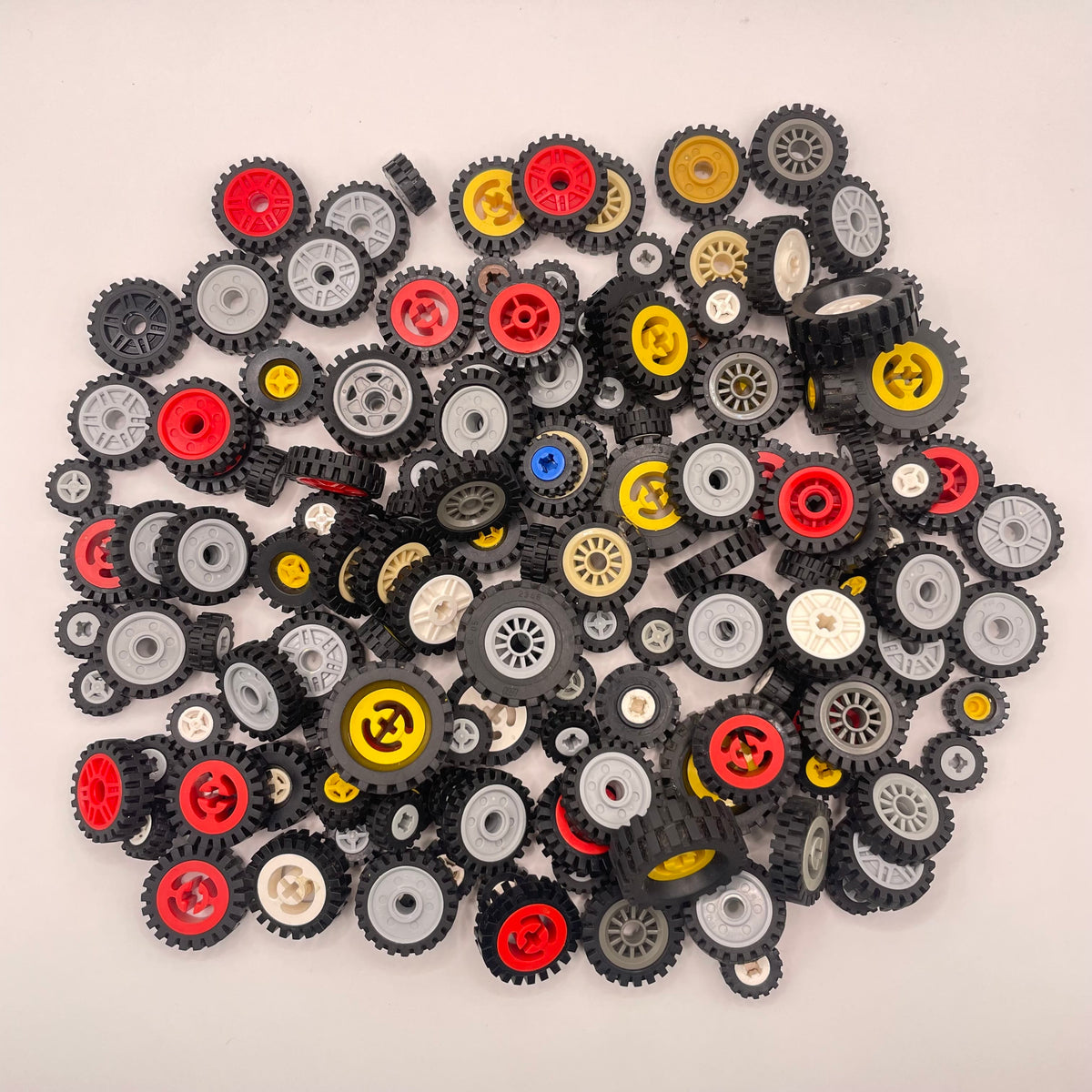 LEGO  Vintage Wheels, Mixed Colours, Approx. 250g