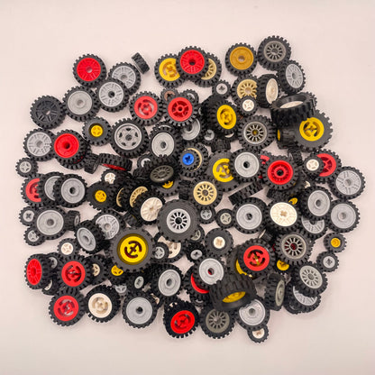 LEGO  Vintage Wheels, Mixed Colours, Approx. 250g