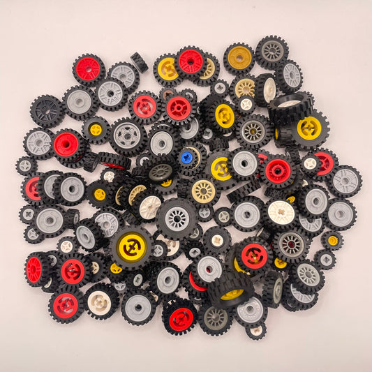 LEGO  Vintage Wheels, Mixed Colours, Approx. 250g