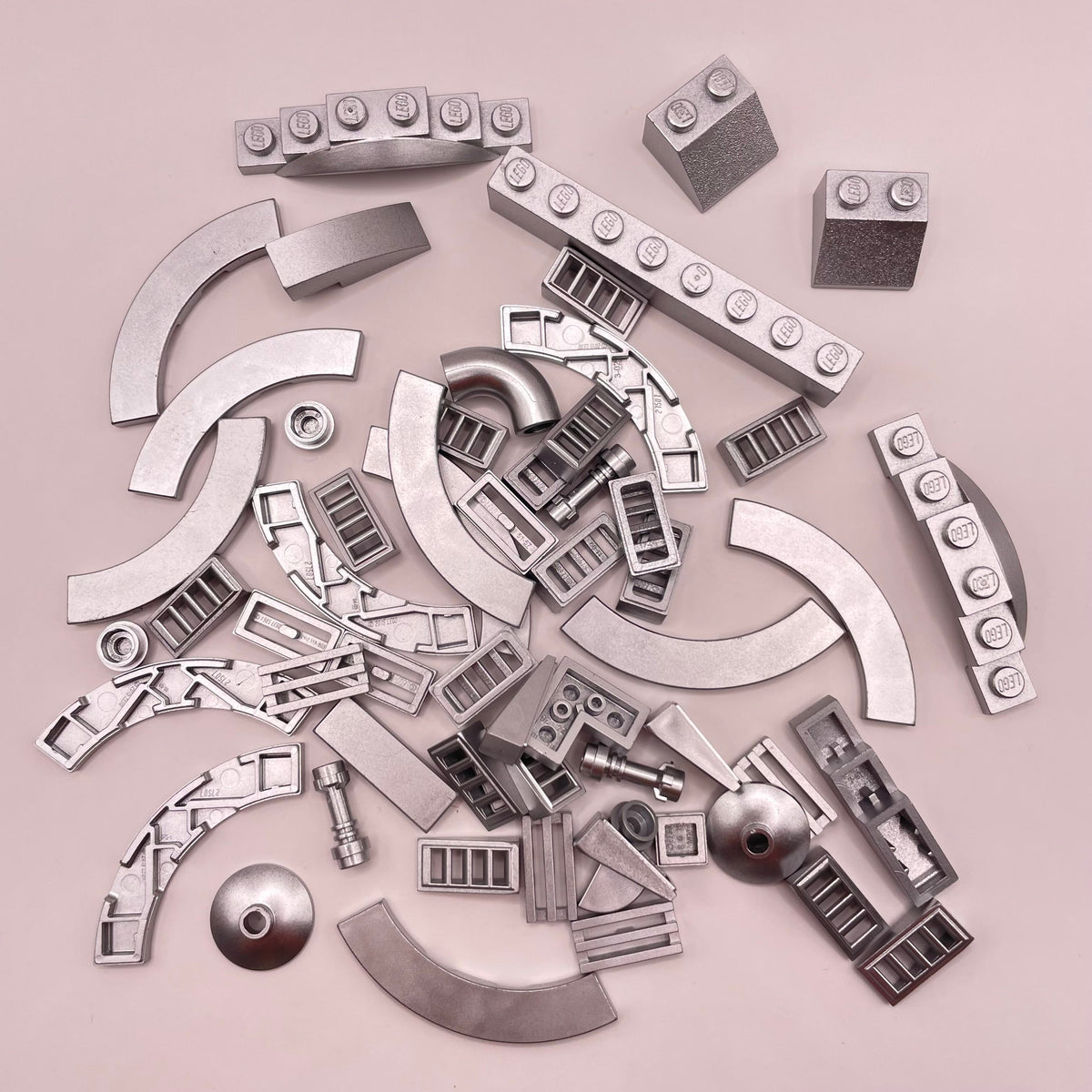 LEGO Mixed Pieces, Chrome, Approx. 30g