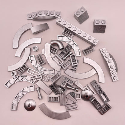 LEGO Mixed Pieces, Chrome, Approx. 30g