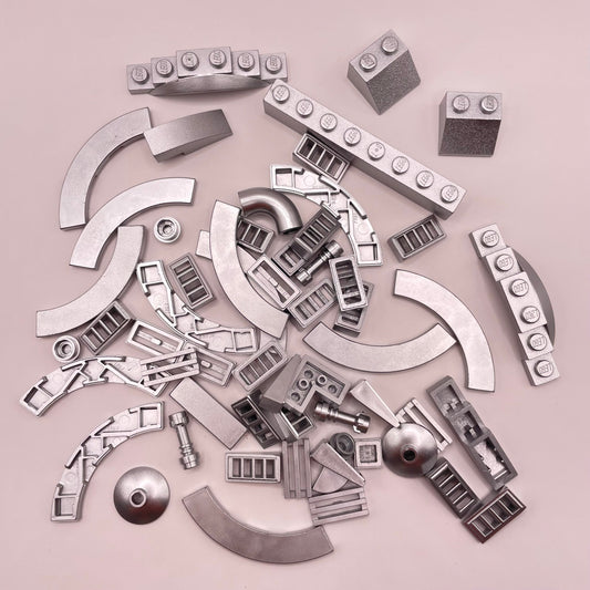 LEGO Mixed Pieces, Chrome, Approx. 30g