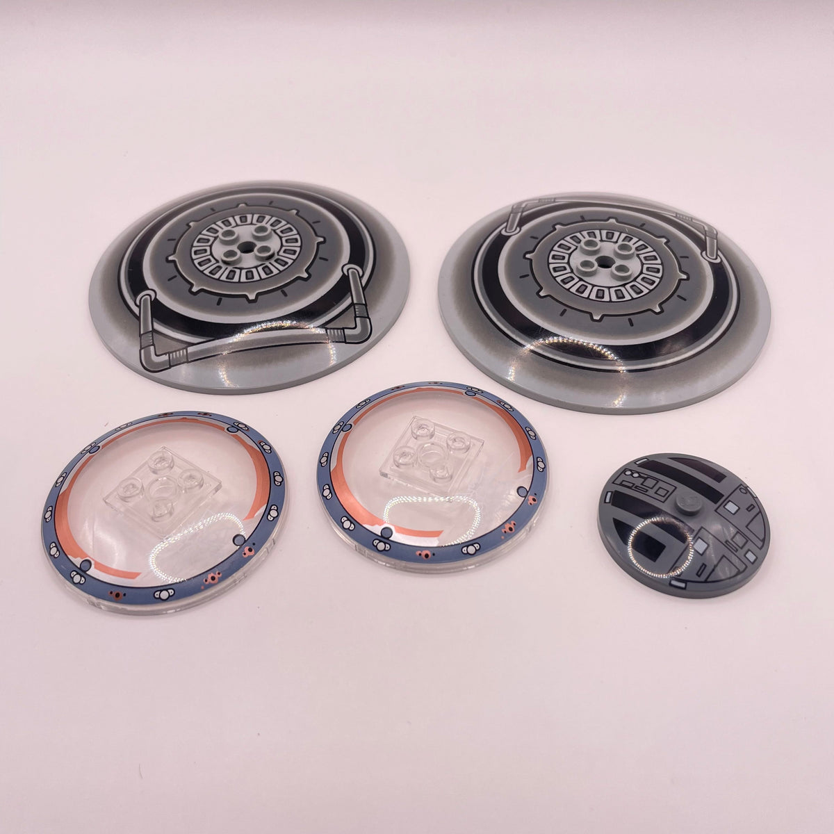 LEGO Printed Dish, Mixed Colours, Vehicle Pieces, 5 Pieces