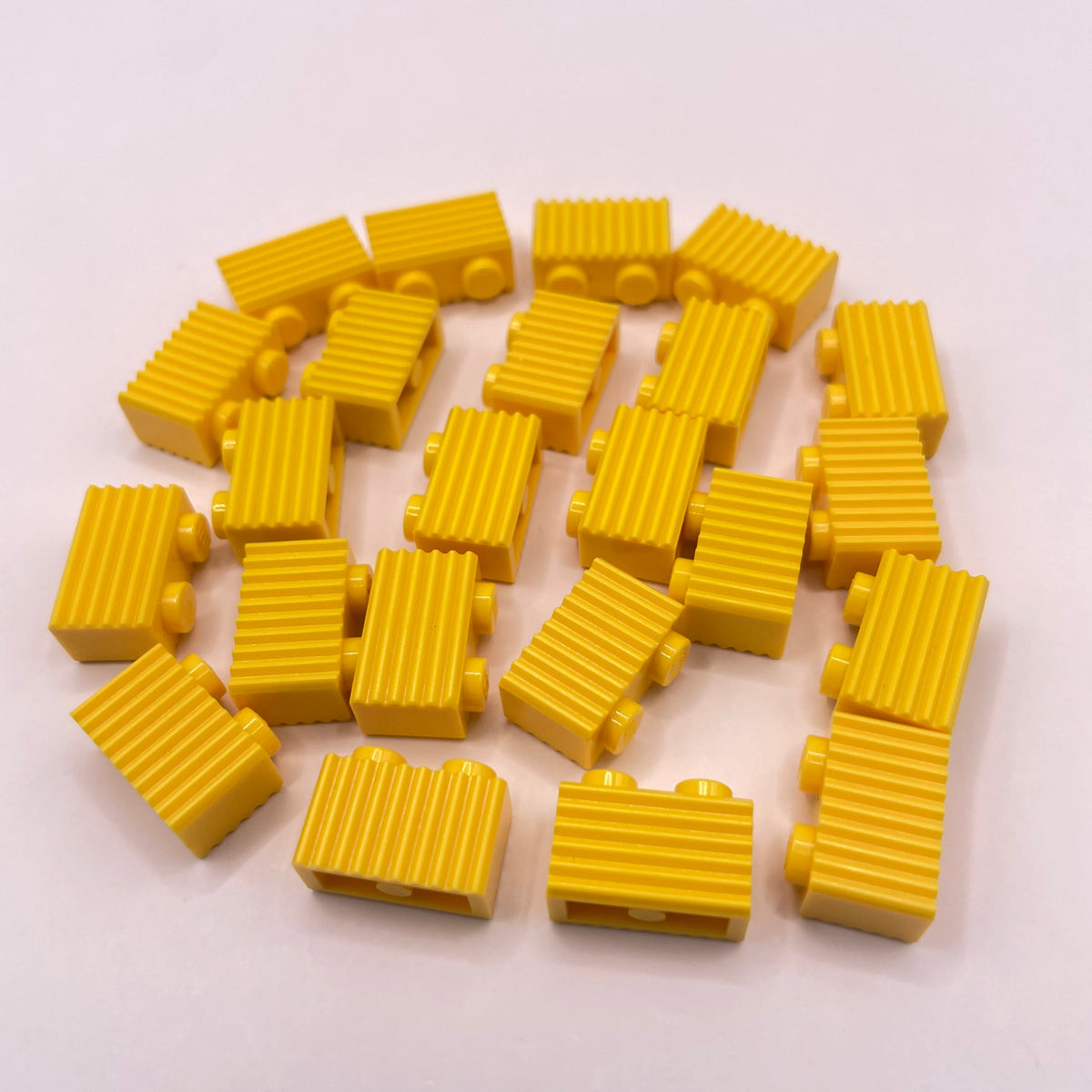 LEGO Bricks, Textured, Yellow, 20 Pieces