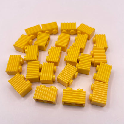 LEGO Bricks, Textured, Yellow, 20 Pieces