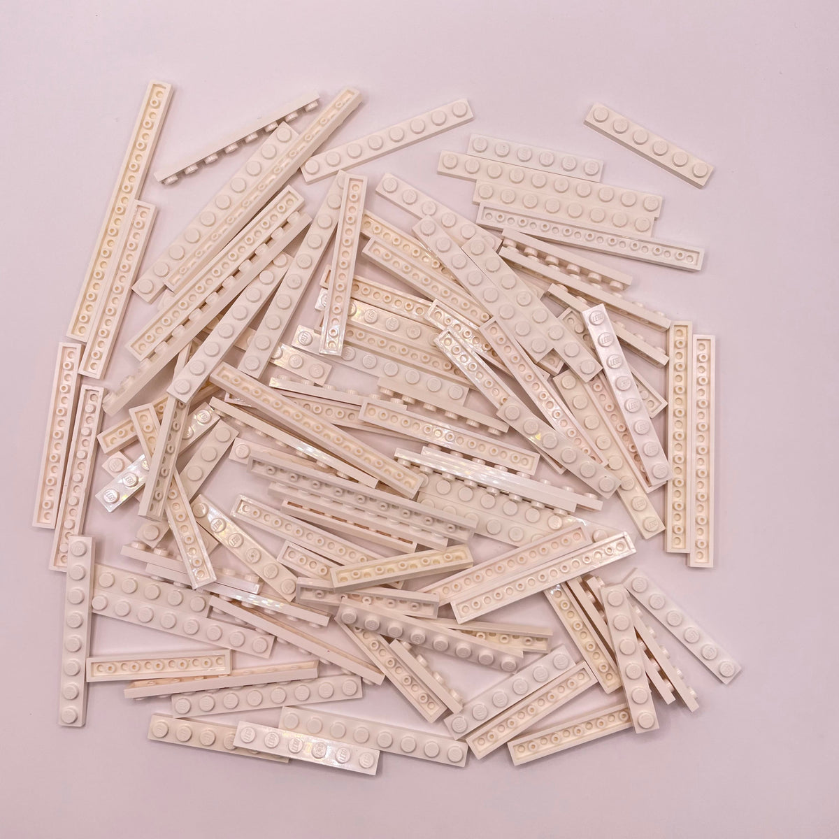 LEGO Plates 1x, Long, White, Approx. 120g