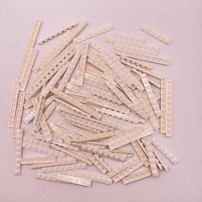 LEGO Plates 1x, Long, White, Approx. 120g