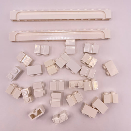 LEGO Roller Door Bricks, White, Building, Approx. 30g