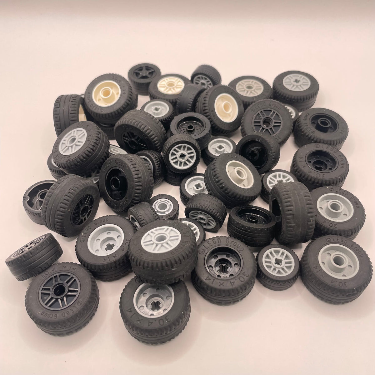 LEGO  Small, Mixed Wheels,  Approx. 280g