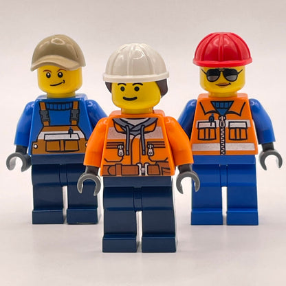 LEGO Construction Workers, City, Minifigures, Set of 3