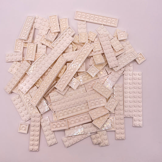 LEGO Plates 2xWide, White, Approx. 150g