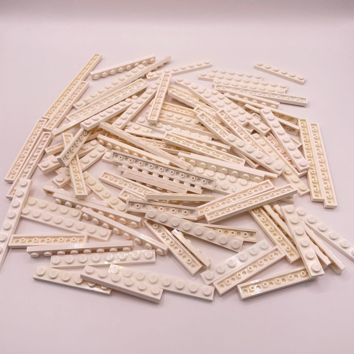 LEGO Plates 1x, Long, White, Approx. 120g