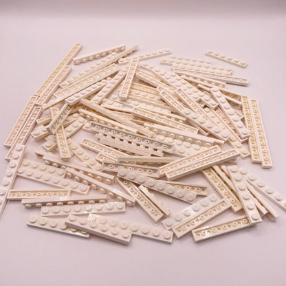 LEGO Plates 1x, Long, White, Approx. 120g