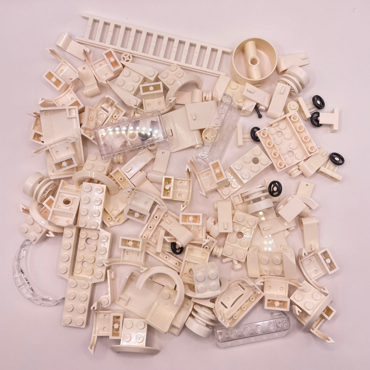 LEGO White, Cars, Vehicle Pieces, Approx. 130g
