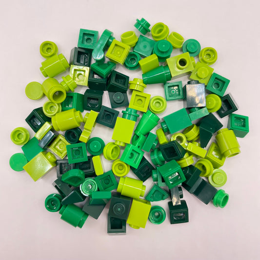 LEGO Mixed Green, Greebling, 100 Pieces