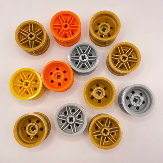 LEGO Wheel Hubs, Mixed Colours, 12 Pieces