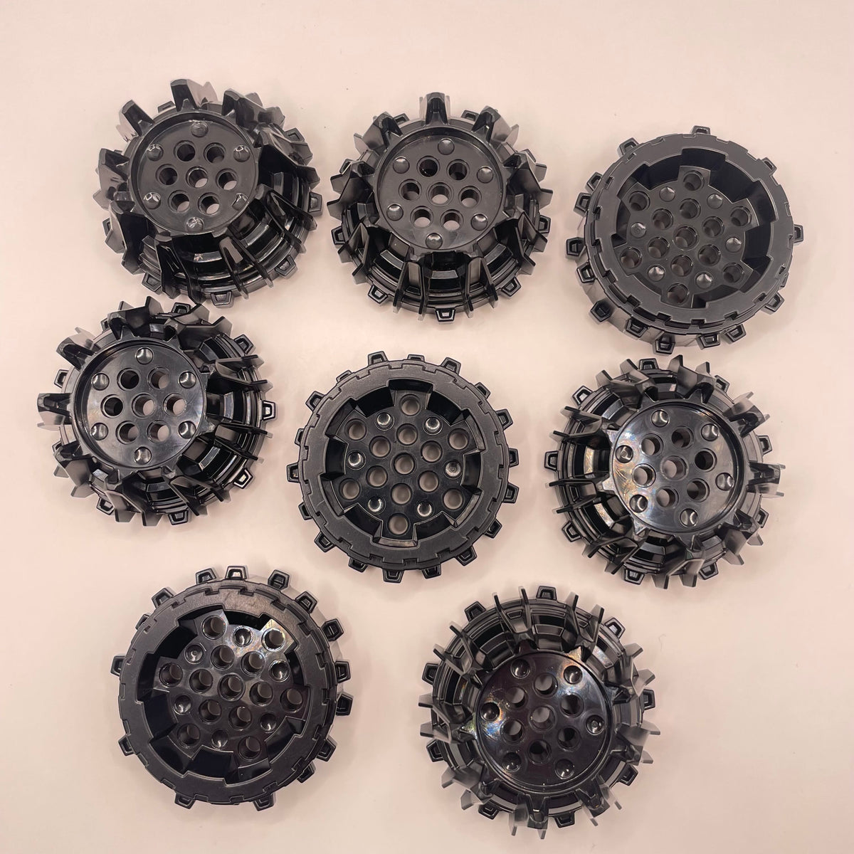 LEGO Wheels with Tread, Black, Vehicle Pieces, 8 Pieces