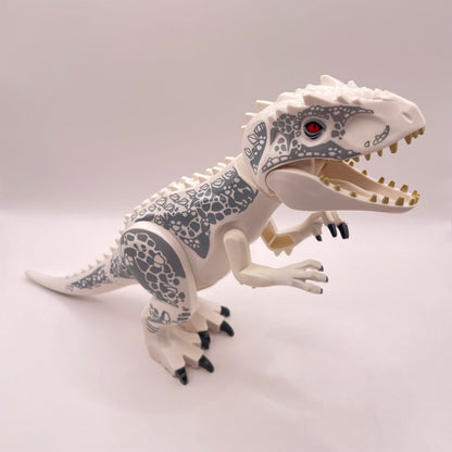 LEGO Indominus Rex, White with Dark Bluish Gray Spots, Dinosaur (indorex01),