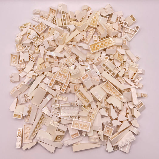 LEGO White, Slopes,  Approx. 260g