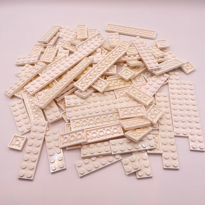 LEGO Plates 2xWide, White, Approx. 150g