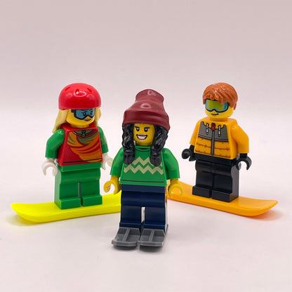 LEGO Skiers and Snowboarders, City, Winter, (3 pack)