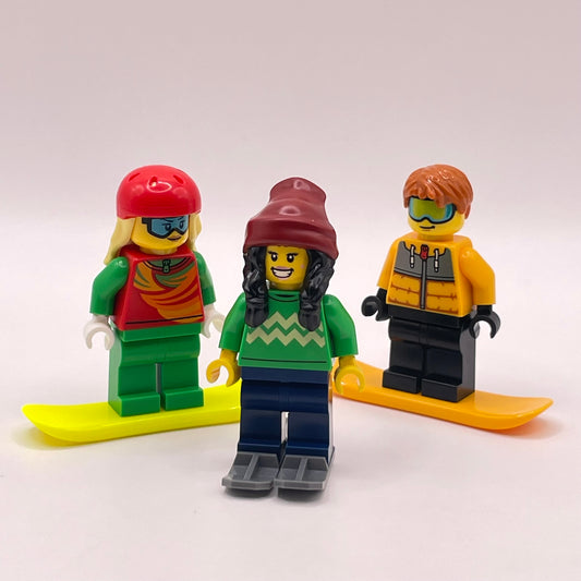 LEGO Skiers and Snowboarders, City, Winter, (3 pack)