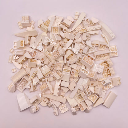 LEGO White, Slopes,  Approx. 150g