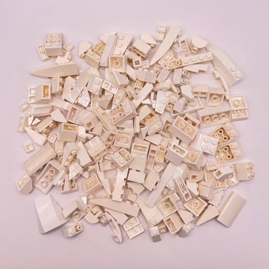 LEGO White, Slopes,  Approx. 150g