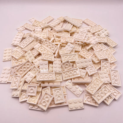 LEGO Plates 2x, White, Approx. 150g
