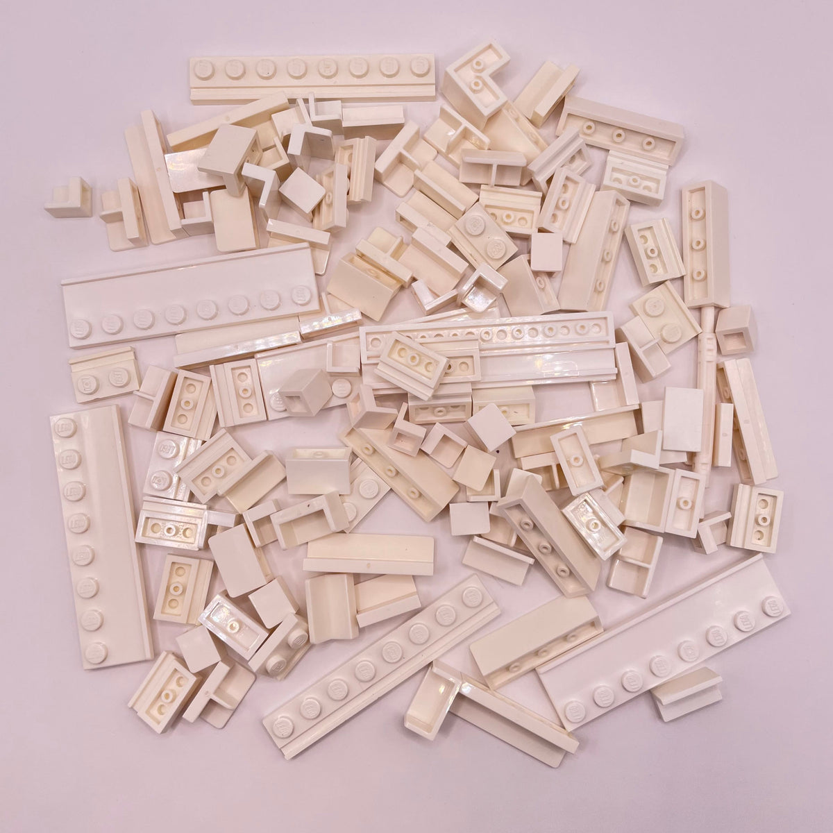 LEGO White, Rails and Panels,  Approx. 70g