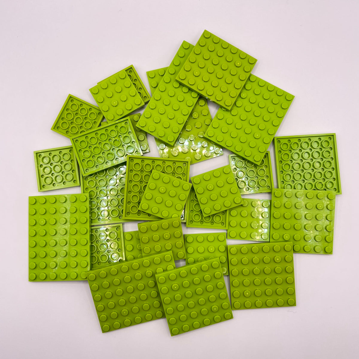 LEGO Lime, Plates, Medium Approx. 100g