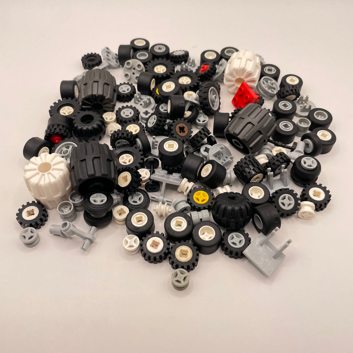 LEGO Small Mixed Wheels, Mixed Colours, Vehicle, Approx. 120g