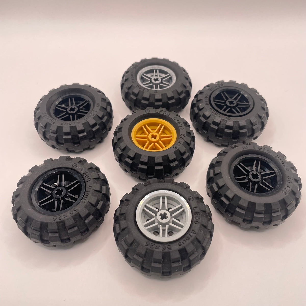 LEGO   Wheels, Mixed Colours, 56x26, 7 Pieces