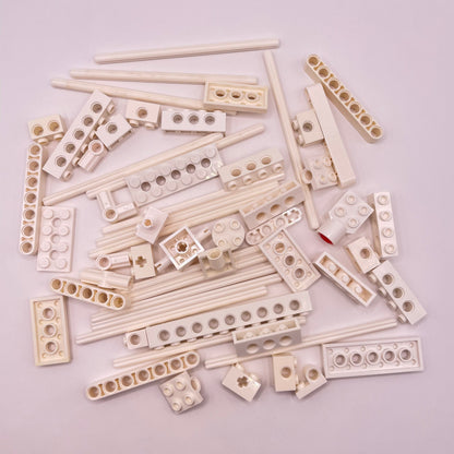 LEGO White, Technic with axles,  Approx. 80g