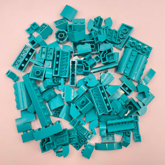 LEGO Dark Turquoise, Bricks and Slopes, Approx. 100g