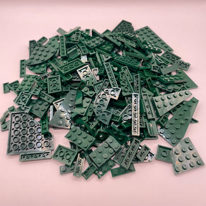 LEGO Dark Green, Plates and Tiles, Approx. 160g