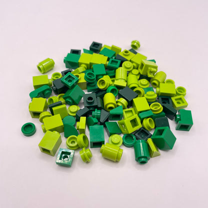 LEGO Mixed Green, Greebling, 100 Pieces